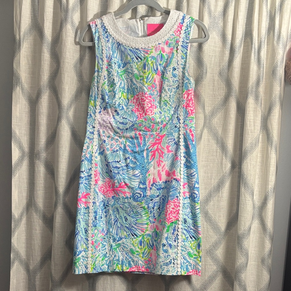 Lilly Pulitzer Vibrant Blue and Pink Mini Dress BRAND NEW WITH TAGS